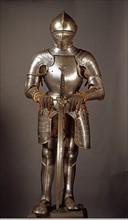 Knight's armour in low-grade steel