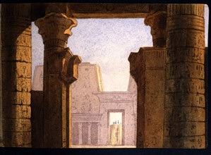 Great temple of Karnak designed by Frederick Stibbert