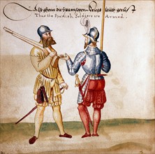 Spanish soldiers of the time of Charles V