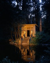Small Egyptian temple sponsored by Frederick Stibbert for Villa Stibbert Park in Florence