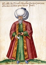 Costume of the Sultan's Chief of Guards at the Court of Constantinople
