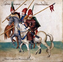 Mamluk warriors on horseback