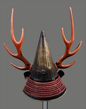 Japanese helmet with deer horns