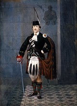 Collector Frederick Stibbert in Scottish military costume
