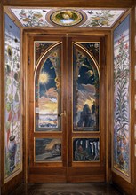 Door of the Stibbert Museum painted by Frederick Stibbert