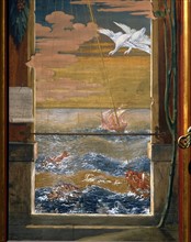Porte du musée Stibbert peinte par Frederick Stibbert (détail)