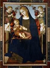 Bernardino di Mariotto, La Vierge et l'Enfant, avec les Anges