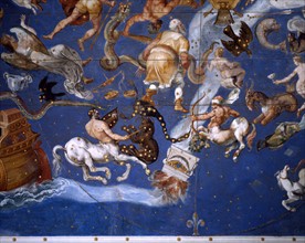 Plafond de la salle de la Mappemonde du Palais Farnèse à Caprarole