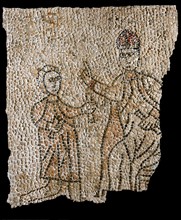 Mosaic: Pope Innocent III and the young Alexis Angel, future Alexis IV