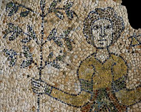 Mosaic: Representation of the legend of Eve and the Cosmic Tree of the Bible
