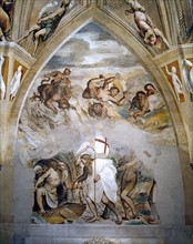 Il Romanino, The Descent of Jesus in Limbo, Demons in the Sky