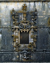 Decorated window of the Convent of the Order of Christ in Tomar