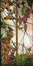 Art Nouveau stained glass window