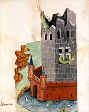 Miniature française, Château envahi par les dragons