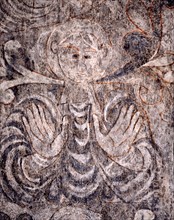 Fresque, Figure d'un Ange (ou d'un Génie) défenseur de l'Autel
