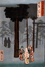 Utagawa Hiroshige Le festival HOTOHOTO au grand Temple Shinto