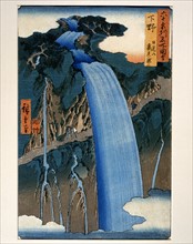 Utagawa Hiroshige, La cascade de Montagnes Nikko