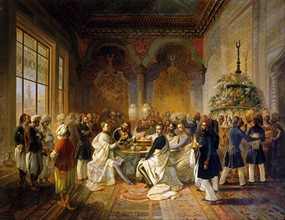 Geiger, Maximilien de Habsbourg et Charles-Louis invités à un banquet du Pacha de Smyrne