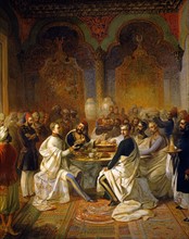Geiger, Maximilien de Habsbourg et Charles-Louis invités à un banquet du Pacha de Smyrne (détail)