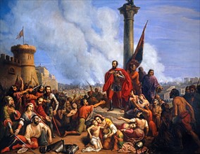 Giacomelli, Les Vénitiens, commandés par Loredan, assiégés par les Turcs à Scutari