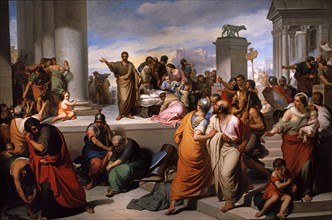Giacomelli, Brutus montre au peuple de Rome le cadavre de Lucrèce