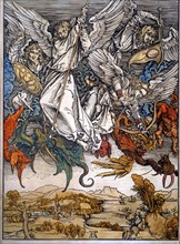 Durer, Saint Michael knocking down the Dragon