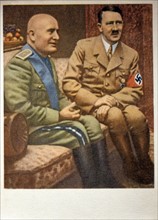 Benito Mussolini and Adolf Hitler