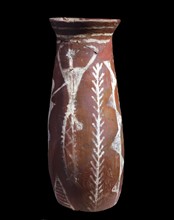Vase de forme cylindrique à décor stylisé