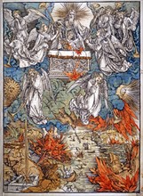 Albrecht Dürer. Les sept anges de l'Apocalypse, avec le son des trompettes, apporter la mort et la destruction dans le monde