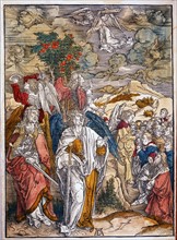 Albrecht Dürer. L'Ange de Dieu, de l'orient arrête les quatre anges de l'Apocalypse de la dévastation du monde