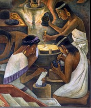 Rivera, Le traitement des pierres semi-précieuses et de l'or de la civilisation zapotèque