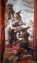 José Maria Sert, La reine de Saba part avec son cortège, pour aller rencontrer le roi Salomon