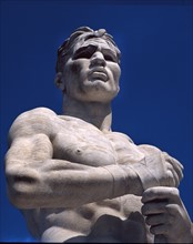 Messina, Boxer who straps his hands (detail)