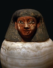 Canopic vase with Imset's head, protector of the liver