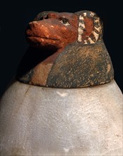 Vase canope avec la tête du génie Hâpi, protecteur des poumons