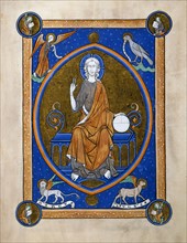 Le Christ sur le trône et les symboles des quatre évangélistes