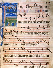 Page de prières et de chants en l'honneur de saint François.