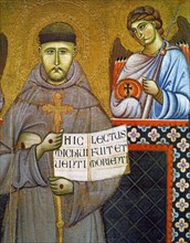 Maitre de Saint Francois, Portrait de Saint-François entre deux anges