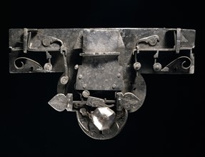 Steel lock, locking mechanism.