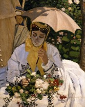 Monet, Women in the Garden. Detail.