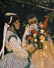 Monet, Women in the Garden. Detail.