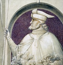 Giotto, Allégories des vices et des vertus : l'injustice (détail)