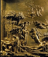Ghiberti, La Création d'Adam, la Création d'Eve et le Péché Originel