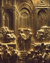 Ghiberti, Rencontre entre le roi Salomon et la reine de Saba