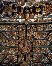 Inside the church of Santa Maria Tonantzintla in San Andres Cholula (Mexico)