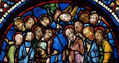 La Dormition de la Vierge (vitrail de Chartres)
