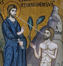Chapelle palatine de Palerme
Mosaïque byzantine
La Genèse
Dieu crée Adam à son image et à sa
