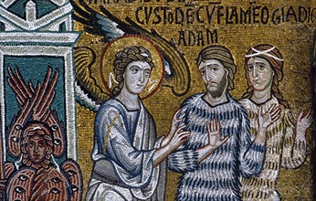 Chapelle palatine de Palerme
Mosaïque byzantine
La Genèse
Le péché originel
Adam et Eve chassés