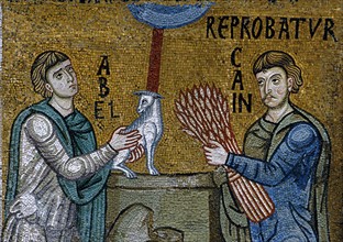 Chapelle palatine de Palerme
Mosaïque byzantine
La Genèse
Caïn et Abel présentent leur offrande