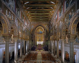 Vue intérieure de la cathédrale Santa Maria Nuova de Monreale